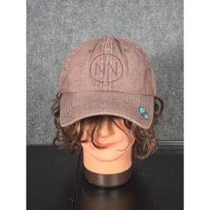 Nissi Caps Mens Mauve Washed Cotton NN Logo Dad Hat Adjustable Baseball Cap OSFA